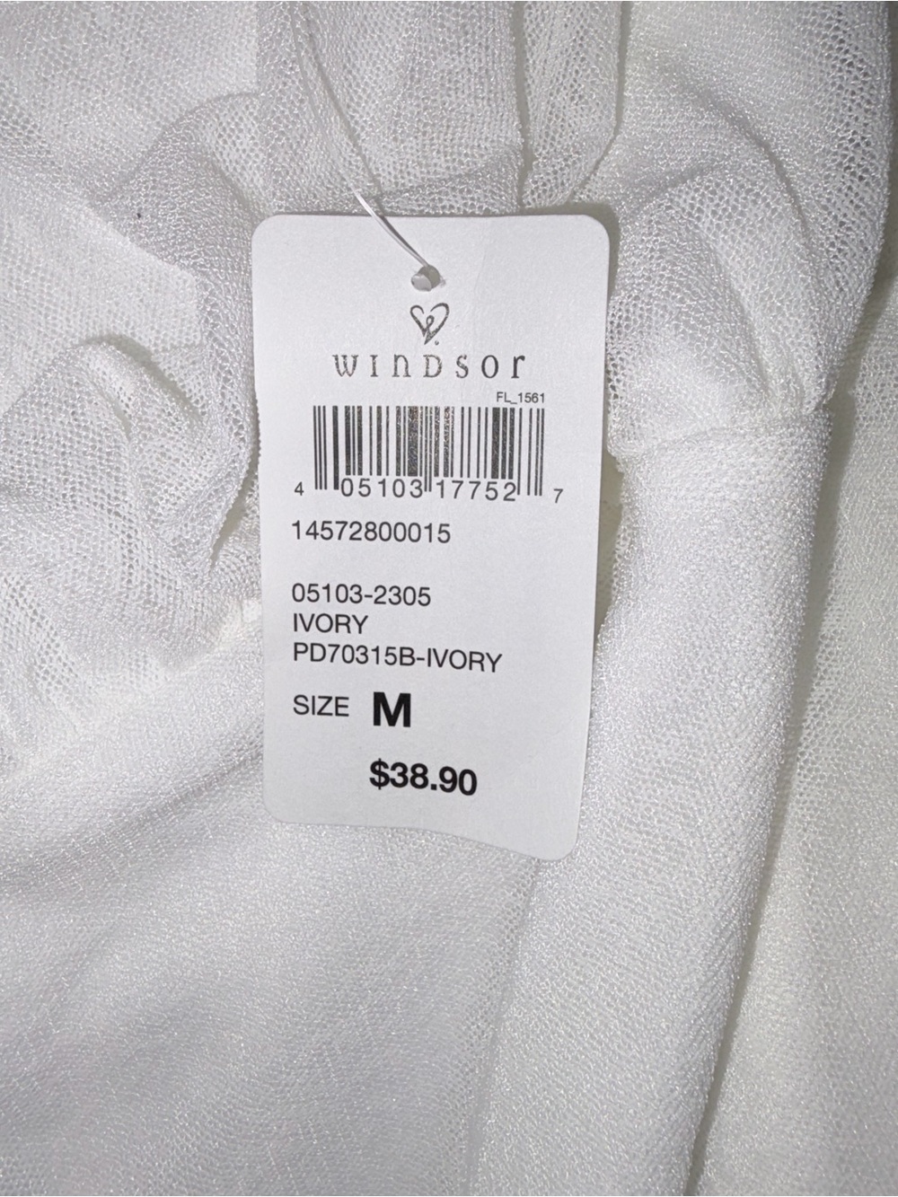 NWT Windsor Ivory Mesh Ruched Bodycon Mini Dress Puff Sleeves Size M - Picture 4 of 8